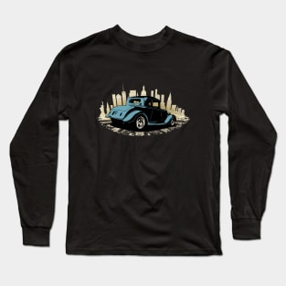 34 Ford with city skyline, blue Long Sleeve T-Shirt